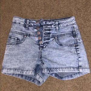 Delia*s Super Stretchy Acid Wash Jean Shorts